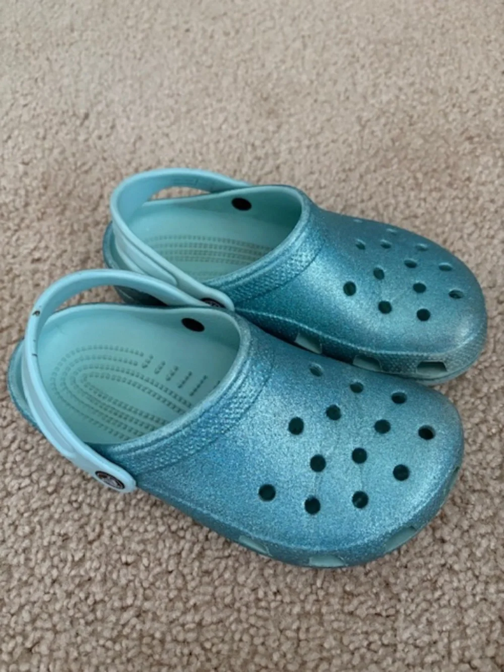 Crocs Glitter Classic Clog Size US J 3